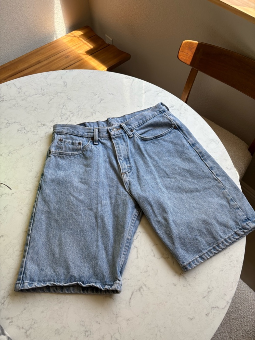Men's vintage Wrangler Light Blue Denim Shorts 32